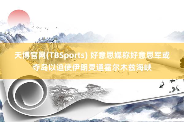 天博官网(TBSports) 好意思媒称好意思军或夺岛以迫使伊朗灵通霍尔木兹海峡