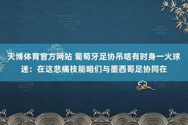 天博体育官方网站 葡萄牙足协吊唁有时身一火球迷：在这悲痛技能咱们与墨西哥足协同在