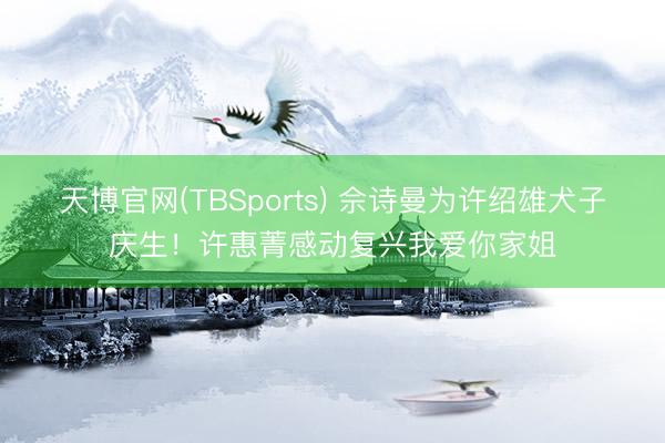 天博官网(TBSports) 佘诗曼为许绍雄犬子庆生！许惠菁感动复兴我爱你家姐