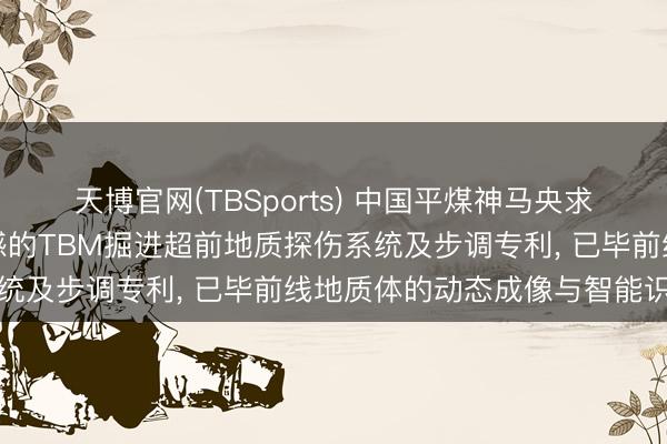 天博官网(TBSports) 中国平煤神马央求基于光纤振动与温度传感的TBM掘进超前地质探伤系统及步调专利， 已毕前线地质体的动态成像与智能识别