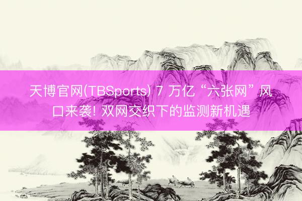 天博官网(TBSports) 7 万亿 “六张网” 风口来袭! 双网交织下的监测新机遇