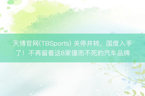 天博官网(TBSports) 关停并转，国度入手了！不再留着这8家僵而不死的汽车品牌